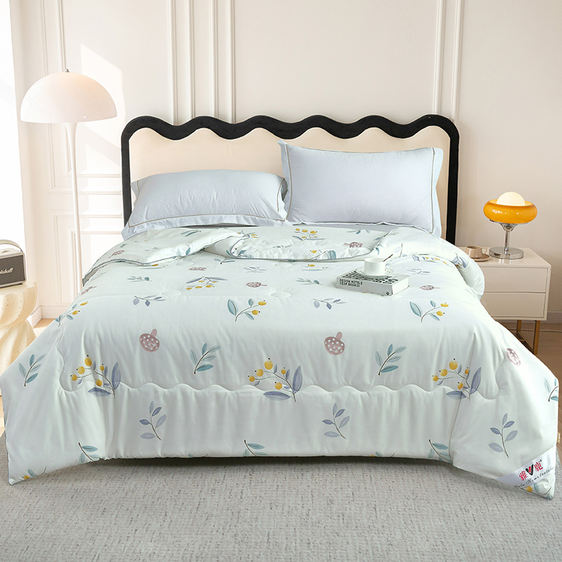 雅鹿叶韵花香被200*230cm2*2.3米4.8斤（单位：床） 钢琴白